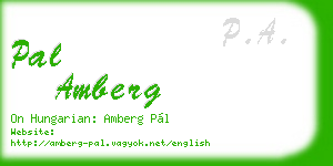 pal amberg business card
